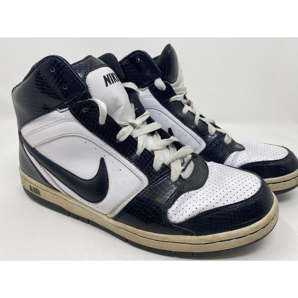 Nike Air Prestige II 335808-102 Men's Shoes Size 10.5 Black & White Hi High Top